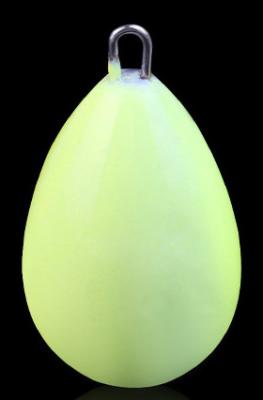 China 30~150g water drop shaped enviroment protection luminous lead weight with two kinds of nose for sale