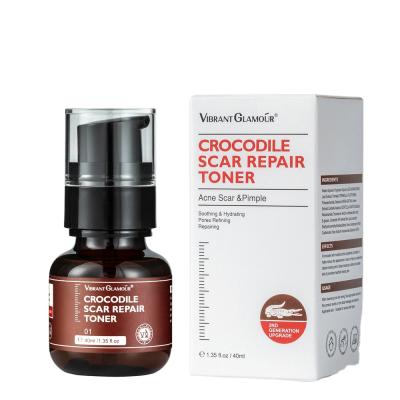 China Facial Toner Fade And Smooth Scars Moisturizing and Oil Control Essence Toner Crocodile Oil Repair for sale