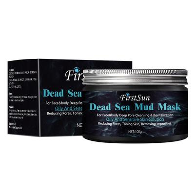 China Natural Moisturizer Private Label Face And Facial Black Clay Mask Body Dead Sea Mud Mask Clearing Acne Pore Minimizer for sale