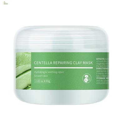 China Moisturizer Factory Price Skin Care Centella Clay Mask Deep Cleansing Mud Organic Hydration Repair Face Mask for sale