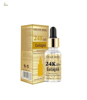 China Wholesale Skin Revitalizer Skin Whitening Anti Aging 24k Gold Collagen Face Serum for sale