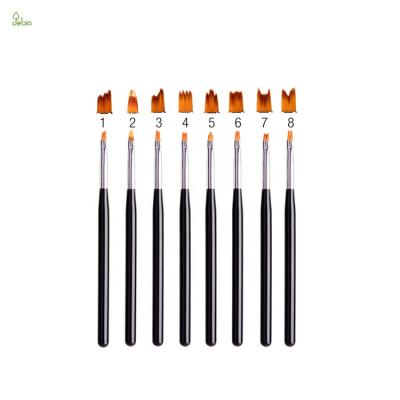 China : clean beauty nail brand feather handle 8 styles occasions nail brush brush nail art set brush for sale