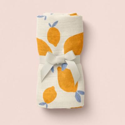 China Modern Muslin Wrap Cotton Milestone Blanket Baby Blanket With 100% Organic Cotton Muslin Wrap for sale