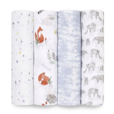 China Modern Receiving Blanket 100% Organic Cotton Baby Muslin Wrap Blanket for sale