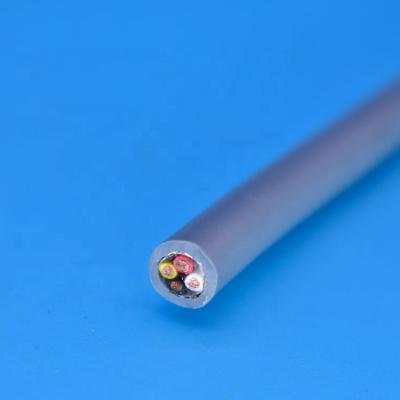 China Navy 4 Core 0.75mm Flexible Cable CY Screened Cable PU-CY Copper Screened Cable for sale