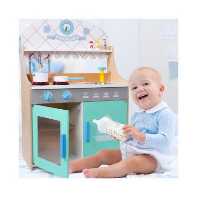 China Toy New Design Hot Children Educational Funny Pretend Play Girls Learning Kitchen Wooden Toys Set For Children for sale