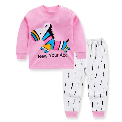 China Soft Most Popular Factory Outlet Animal Cartoon Printing Long Sleeve Kids Clothing Sets for sale