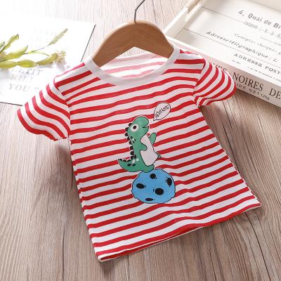 China Breathable T-shirt kids clothes 2021 print fashion cute cartoon long sleeve cotton baby girls casual unisex quantity t-shirt girls for sale