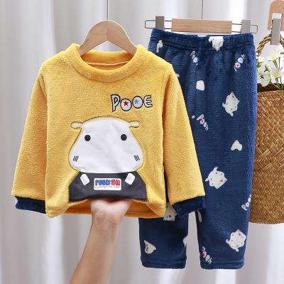 China New product comfortable cartoon children clothes children's flannel pajamas sets 2021 winter clothes for kids for sale