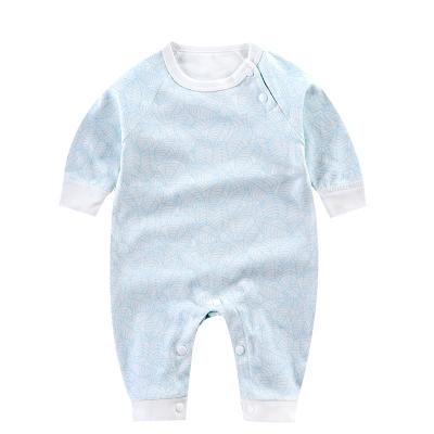 China Longsleeve Direct Selling Light Blue Color 0-3 Months Age 0-6 Months Age Baby Rompers for sale