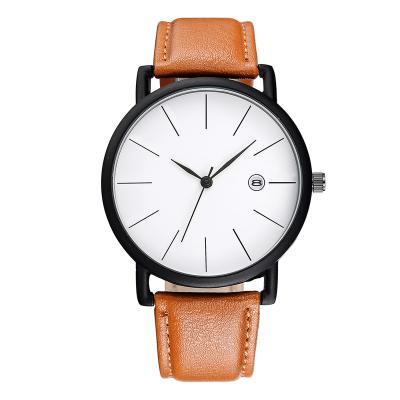 China BAOSAILI Clean Popular Leather Strap Non-Specific Women Men Unisex Wristwatch With Calendar Waterproof Life for sale