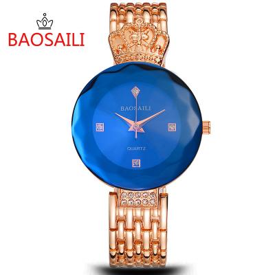 China Not Specified Shiny Diamond Brand Watches Stainless Steel Back Water Resistant Wristwatch BAOSAILI Watches Made in PRC Ladies Watch for sale