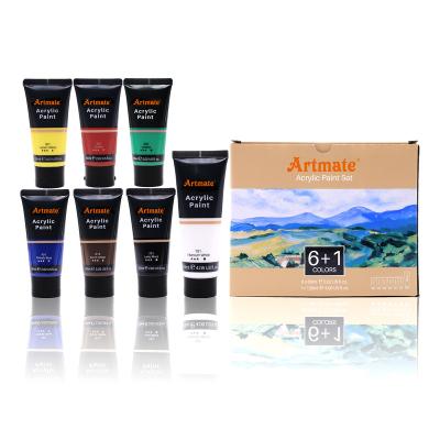 China Artmate Acrylic Paint Set 7 Colors (6*2.02 Ounce/60ml+1*4.05 Ounce/120ml), Acrylic Paint Set, Acrylic Paints 60ml/120ml for sale