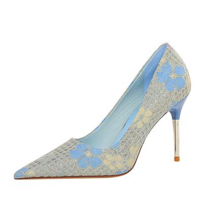 China 869-9 durable fashion party heels, women's shoes, stilettos, heels, pointed, glitter, for sale