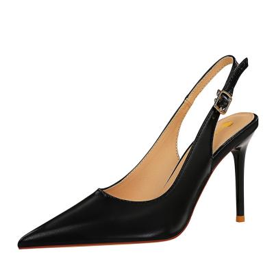 China 869-15 wind simple lady durable high-heeled shoes pointed hollow night sexy store female single shoe for sale