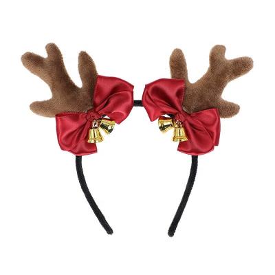 China Fashion Medium Japanese Lolita Lolita Sweet and Beautiful Circle Hair Antler Christmas Plush Ear Headdress Soft Animal Accessories Handmade for sale