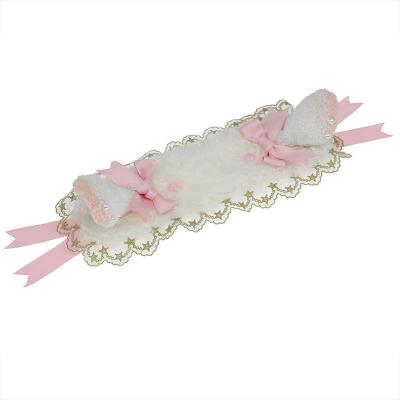 China Lovely Lolita Bow Lace Sheep Ear Headdress Lolita Sheep Headband Ladies Hair Double Function Headband Japanese Handmade Middle Ear Headband for sale