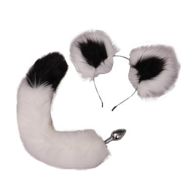 China Factory Direct Sales Fox Metal Butt Plug Handmade Sexy Tail Set With Hairpin Butt Plug Fox Cosplay Set for sale