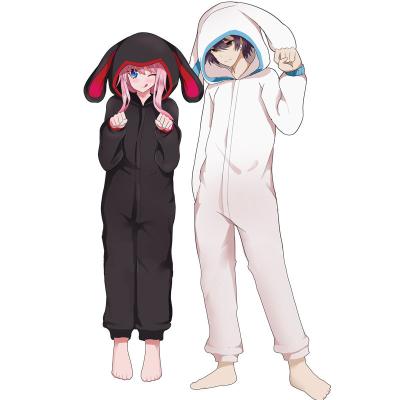 China Comics combed cotton couple pajamas summer conjoined cartoon two-dimensional anime men and women's pajamas for sale