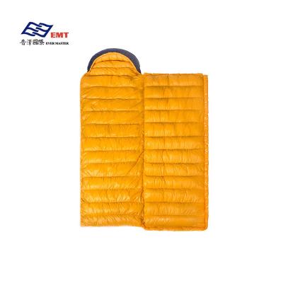 China Thermal Ultralight Adult Outdoor Winter Thick and Wide White Goose Down Envelope Design Sleeping Bag for sale