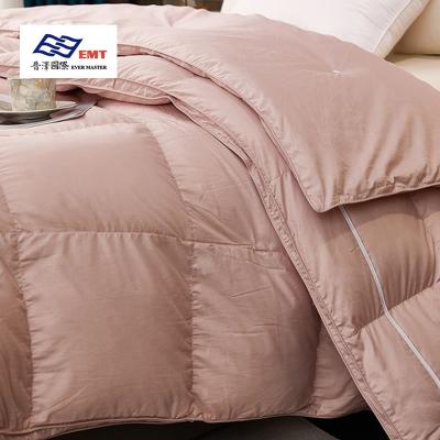 China Handmade Reliable Manufacturers Hot Sale Luxury White Goose Down Silk Duvet Two-in-one Quilt for sale