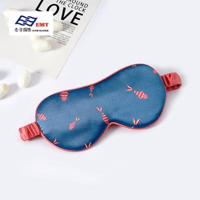 China Shading Light Custom Design Double Sided Satin Cartoon Silk Eyemask for sale