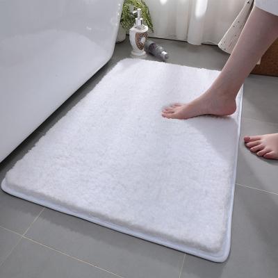 China Sustainable Luxury High Pile Ultra Soft Water Absorbent Shaggy Non Slip Bathroom Rug for sale