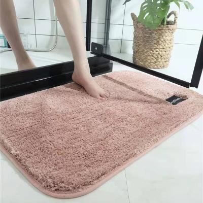 China Non Sustainable Wholesale Non Slip Absorbent Solid Microfiber Rug Hotel Brand Shaggy Rug for sale