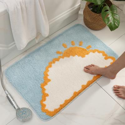 China Factory New Design Sustainably Absorbent Microfiber Shaggy Non Slip Bath Mat for sale