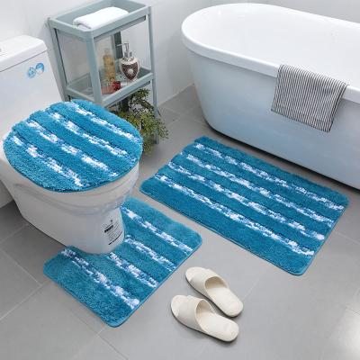 China Factory supplier sustainable luxurious machine washable 3 piece bathroom cover sets hot sale at walmart for sale