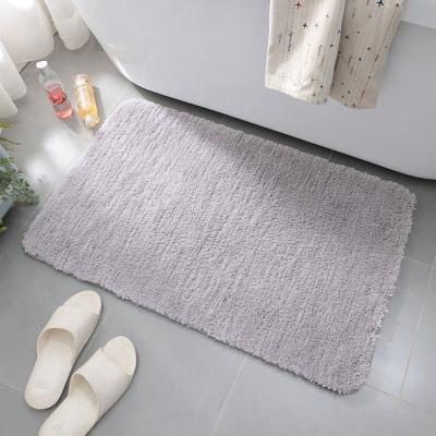 China Long Pile Luxury Gray Bathroom Rugs 18*30 Sustainable Eco - Friendly for sale