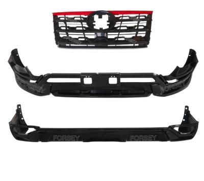 China ABS TR design small Front Lip Rear Lip Body kit 2021 for Toyota Fortuner car bumper for sale