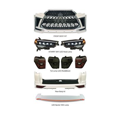 China ABS Body Kit Auto Spare Parts Head Lamp Tail Lamp Bumper For Toyota 4 Runner Update To Lexus 2018 570 for sale