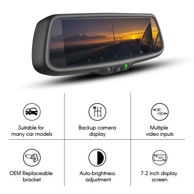 China Brand New Car Mirror Monitor Support Parking Monitor With High Quality FK-073A for sale