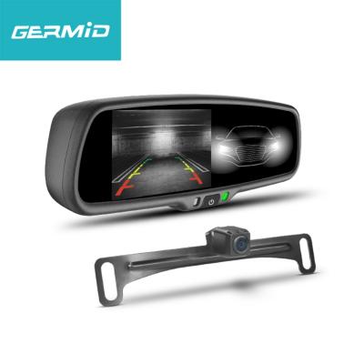 China Rear View Display Front and Dual Camera Rear Visual Inputs Car Mirror Alarm Parking Sensor Auto Darkening Camera for sale