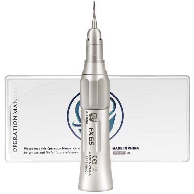 China Metal Metrial Series Dental Accessories FX65 Handpiece Low Speed ​​Straight Warhead 1:1 Ratio With Clean Key System for sale