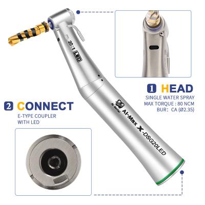 China Dental Implant Handpieces Auto-Generator Steel LED Surgical 20:1 Reduction Easy To Disassemble And Clean 80 Ncm Torque AI-X-DSG20LED for sale