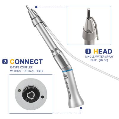 China 20 Angle Metal Dental Head Handpiece Torsion Optical Lightweight 1:1 Direct Drive Torsion with Surgical Burs for Dental Chair AI-SGA-ES for sale