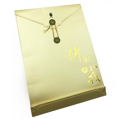 China Taiwan Art Paper Bags Special Buckle Outdoor Waterproof Paper Bag for Certificate or Document for sale