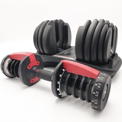 China Hot Sale Eco-friendly Dumbbell Set 24KG Gym Equipment 40KG Adjustable Dumbbell for sale