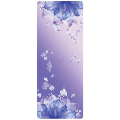 China Eco-Friendly Custom Printing Natural Rubber Comfortable Absorb Suede Microfiber Yoga Mat for sale