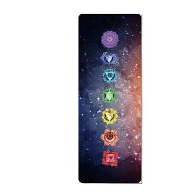 China Custom Logo Suede Natural Rubber Non Slip Comfortable Yoga Mat for sale