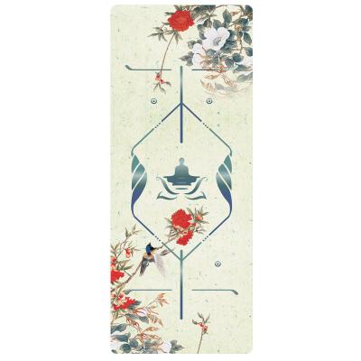 China Eco Friendly Comfortable Custom Print Absorb Suede Microfiber Yoga Mat en venta