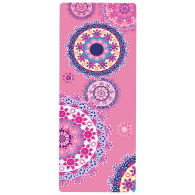 中国 Wholesale China Natural Rubber Bottom Comfortable Microfiber Suede Yoga Mat 販売のため