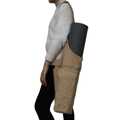 中国 Durable Women Customized Ladies Fashion Sports Eco Friendly Waterproof Canvas Carry Mat Yoga Bag 販売のため