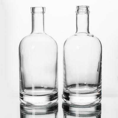 China Wholesale Beverage Shengxi Whiskey 750ml Transparent Vodka Gin Empty Bottles for sale