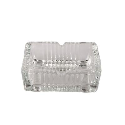 China High Quality Creative CLASSIC Crystal Transparent Square Glass Cigar Ashtray Wholesale for sale