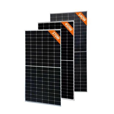 China Supply Power Panel Solar 400w 450w 500w 540w 550w Half Cell Panel Monocrystalline Solar for sale