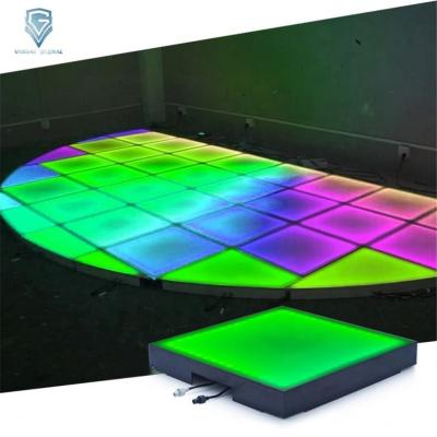 China LANDSCAPE Amazing Wifi Lightup Control Black Christmas Led Dance Floor for sale