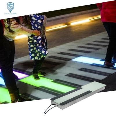 China LANDSCAPE Programmable Outdoor Audio Interaction RGB LED Dance Floor Interactive Piano for sale